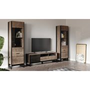 Стенка «Стокгольм» Дуб гранж песочный/железный камень