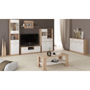 Стенка «Стелс» Дуб сонома/белый