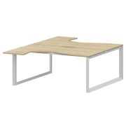Бенч эргономичный на 2 рабочих места на металлокаркасе Аргентум-МП НТМП.О.Б2-060 Баттл Рок/Белый