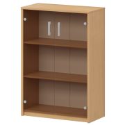 Стеллаж средний с тонированным стеклом Арго А-304/А-стл304тон Ольха