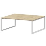 Бенч двойной на 2 рабочих места на металлокаркасе Аргентум-МП НТМП.О.Б2-180 Баттл Рок/Белый