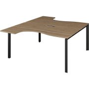 Бенч эргономичный на 2 рабочих места на металлокаркасе Аргентум-МП НТМП.П.Б2-040 Дуб сафари/Антрацит