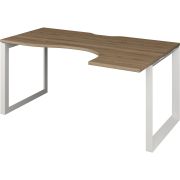 Стол эргономичный правый на металлокаркасе Аргентум-МП НТМП.О-040.ПР Дуб сафари/Белый