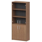 Шкаф комбинированный с прозрачным стеклом Арго А-310/А-стл310пр Орех