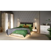 Спальный гарнитур «Джулия» Крафт серый/белый глянец