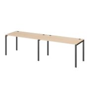 Бенч линейный на 2 рабочих места Арго-М АМБЛ-002 Бук/Антрацит