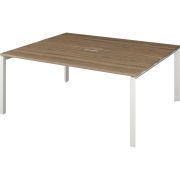 Бенч двойной на 2 рабочих места на металлокаркасе Аргентум-МП НТМП.П.Б2-200 Дуб сафари/Белый