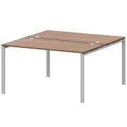 Бенч двойной на 2 рабочих места Арго-М АМБ-004 Орех/Белый