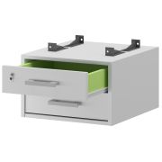 Тумба подвесная для столов на м/каркасе гл.600 мм Арго-М АМТ2-02М.60 Белый