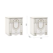 Тумба прикроватная «Александрина» Белый патина золото 2 шт.