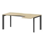 Стол эргономичный правый на металлокаркасе Аргентум-МП НТМП.П-060.ПР Баттл Рок/Антрацит