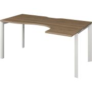 Стол эргономичный правый на металлокаркасе Аргентум-МП НТМП.П-060.ПР Дуб сафари/Белый