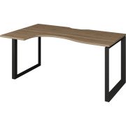 Стол эргономичный левый на металлокаркасе Аргентум-МП НТМП.О-060.ЛВ Дуб сафари/Антрацит