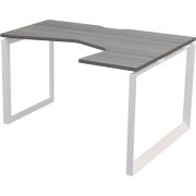 Стол эргономичный правый на металлокаркасе Аргентум-МП НТМП.О-060.ПР Лиственница/Белый