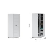 Шкаф угловой «Йорк» Белый/белый глянец