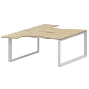 Бенч эргономичный на 2 рабочих места на металлокаркасе Аргентум-МП НТМП.О.Б2-040 Баттл Рок/Белый