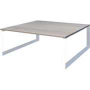 Стол переговорный на металлокаркасе Аргентум-МП НТМП.О-180.11 Лиственница/Белый