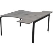 Бенч эргономичный на 2 рабочих места на металлокаркасе Аргентум-МП НТМП.П.Б2-040 Лиственница/Антрацит