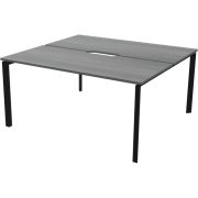 Бенч двойной на 2 рабочих места на металлокаркасе Аргентум-МП НТМП.П.Б2-180 Лиственница/Антрацит