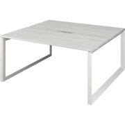 Бенч двойной на 2 рабочих места на металлокаркасе Аргентум-МП НТМП.О.Б2-120 Сосна винтер/Белый