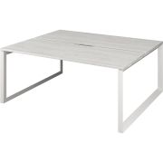 Бенч двойной на 2 рабочих места на металлокаркасе Аргентум-МП НТМП.О.Б2-200 Сосна винтер/Белый