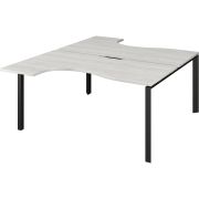 Бенч эргономичный на 2 рабочих места на металлокаркасе Аргентум-МП НТМП.П.Б2-060 Сосна винтер/Антрацит