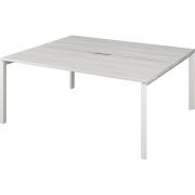 Бенч двойной на 2 рабочих места на металлокаркасе Аргентум-МП НТМП.П.Б2-200 Сосна винтер/Белый