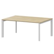 Стол переговорный на металлокаркасе Аргентум-МП НТМП.П.160.11 Баттл Рок/Белый