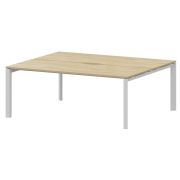 Бенч двойной на 2 рабочих места на металлокаркасе Аргентум-МП НТМП.П.Б2-180 Баттл Рок/Белый