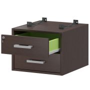 Тумба подвесная для столов на м/каркасе гл.600 мм Арго-М АМТ2-02Ц.60 Дуб венге