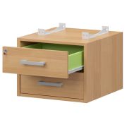 Тумба подвесная для столов на м/каркасе гл.600 мм Арго-М АМТ2-02Ц.60 Ольха/Белый