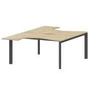 Бенч эргономичный на 2 рабочих места на металлокаркасе Аргентум-МП НТМП.П.Б2-040 Баттл Рок/Антрацит