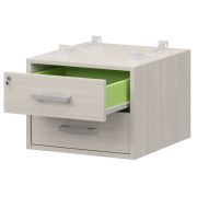 Тумба подвесная для столов на м/каркасе гл.600 мм Арго-М АМТ2-02Ц.60 Ясень шимо/Белый