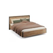 Кровать с подъемным механизмом «Тринити» 160x200 Дуб Онтарио/Черный