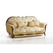 Диван «Монако» выкатной, 3-местный 213 см, спальное место 140х185 см, с декором из бука