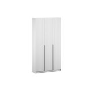 Шкаф 3-дверный Диего Страйп 120х233,2, ручка 99 Софт белый/антрацит